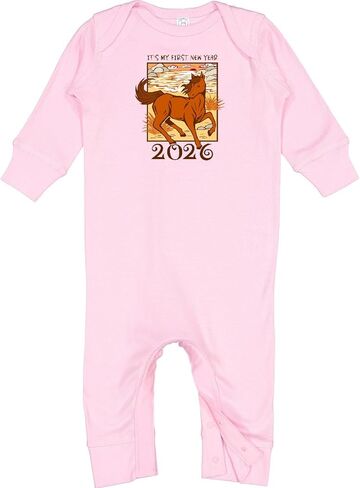 inktastic It's My First 2026 Chinese New Year Horse Baby Romper Coveralls in Saudi Arabia