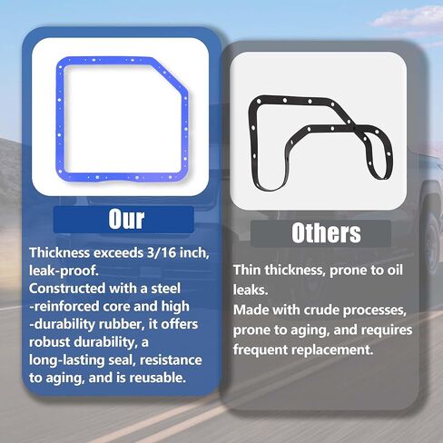 حشية وعاء زيت ناقل الحركة لـ GM Turbo 350 | بديل لموروسو 93102 | تمت ترقيته بطبقة فولاذية | مطاط مبركن عالي التحمل لمتانة وختم فائقين in Kuwait