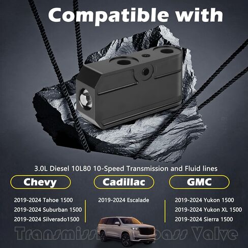 2019-2024 Transmission Fluid Thermal Bypass Valve Compatible with Chevy Silverado1500 Compatible with GM 3.0L Replace#125069000 in Saudi Arabia