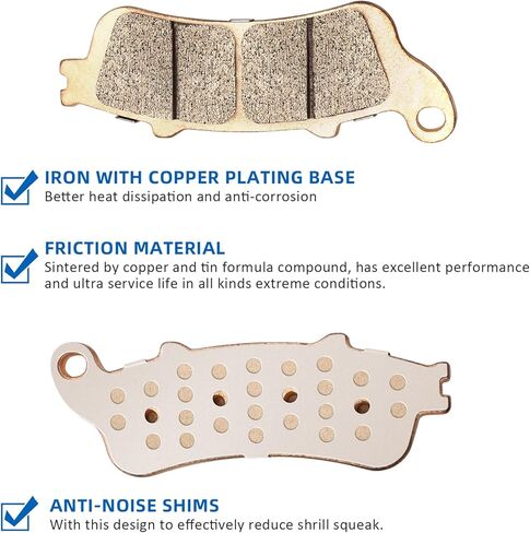 Brake Pads Front Rear Sintered for Honda VTX1800 Fury Interstate Sabre Stateline 1300-ABS VT1300 Shadow Aero 750-ABS VT750 in Saudi Arabia