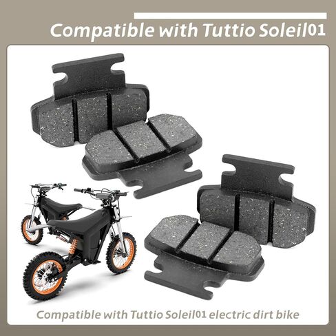 2 Pair Rear Brake Pad Compatible with Tuttio Soleil01 Electric Dirt Bike Disc Brake Pads Replacement for Tutti Soleil 01 E-Bike Bicycle Braking Accessories in Kuwait