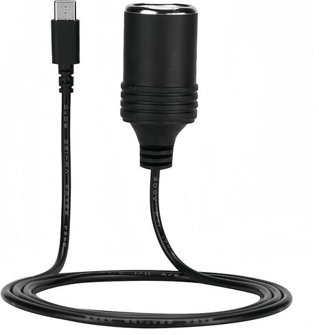 كابل USB C PD 12 فولت إلى كابل مقبس ولاعة السجائر لطراز Tesla 3/Y/S/X، لمنفذ USB C للصف الأمامي لسيارة Tesla يستخدم فقط (طول 1 قدم) in Kuwait
