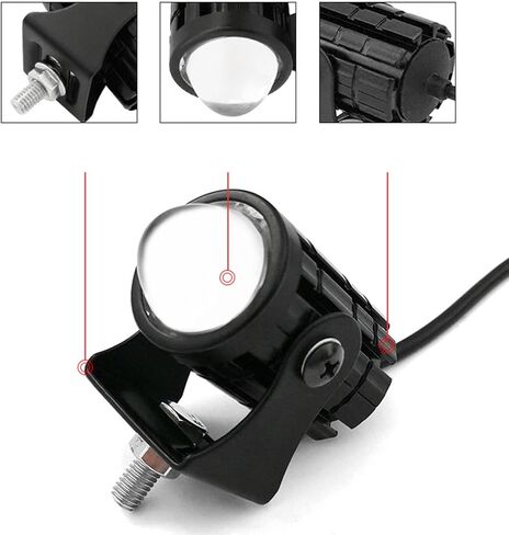 Tyenaza 2 قطعة LED دراجة نارية القيادة الخفيفة، دراجة نارية أضواء LED مع مفتاح المقود عالية منخفضة شعاع مزدوج الألوان للماء لشاحنة SUV ATV UTV جرار in Kuwait