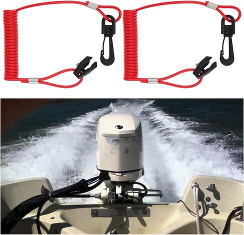 2Pcs Boat Emergency Kill Switch Lanyard Compatible with Johnson Compatible with Evinrude OMC Sierra MP28880 in Saudi Arabia