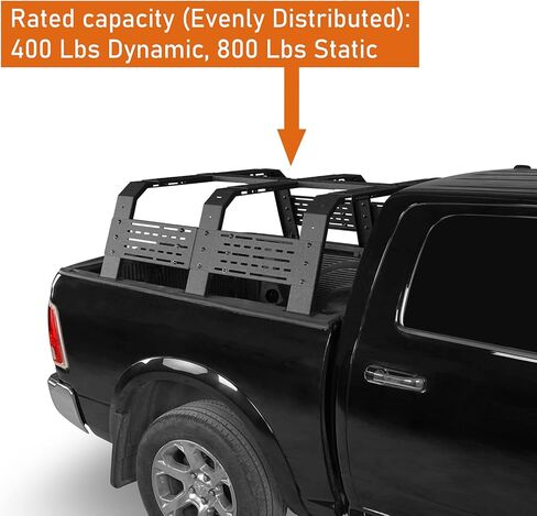 Hooke Road 18.8" High Overland Bed Rack for Full-Size Trucks Without Bed Rails - Compatible with Ford F-150 & Raptor, Dodge Ram 1500, Chevy Silverado 1500, GMC Sierra 1500 in Saudi Arabia