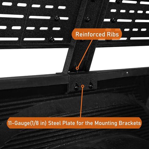 Hooke Road 18.8" High Overland Bed Rack for Full-Size Trucks Without Bed Rails - Compatible with Ford F-150 & Raptor, Dodge Ram 1500, Chevy Silverado 1500, GMC Sierra 1500 in Saudi Arabia