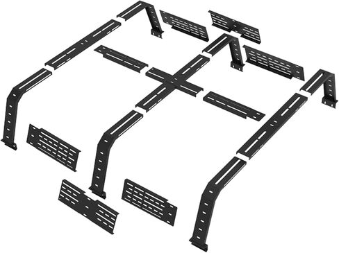 Hooke Road 18.8" High Overland Bed Rack for Full-Size Trucks Without Bed Rails - Compatible with Ford F-150 & Raptor, Dodge Ram 1500, Chevy Silverado 1500, GMC Sierra 1500 in Saudi Arabia