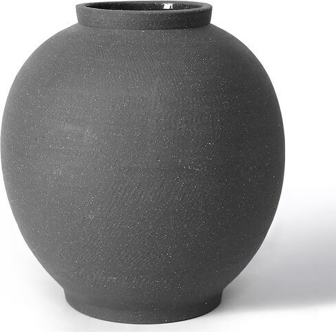 White Ceramic Large Vase - 11 Inch Round Modern Ceramic Vases,Tall Vase for Decor Living Room Table Decor and Festive Home Interiors in Kuwait