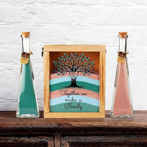 Blosssound Unity Sand for Wedding Ceremony Set Christian Together We Make a Family Unity Sand Ceremony Shadow Box and Vases for Religious Wedding Centerpiece Marriage Bridal Party Supplies in Saudi Arabia