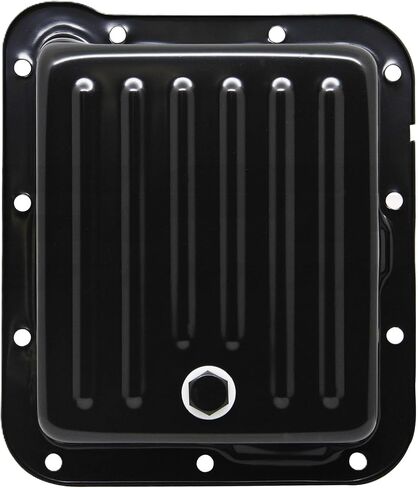 Steel Stock Capacity Transmission Pan – Fits Ford C4 (Case Fill Style) – Black Finish, Finned Design in Saudi Arabia