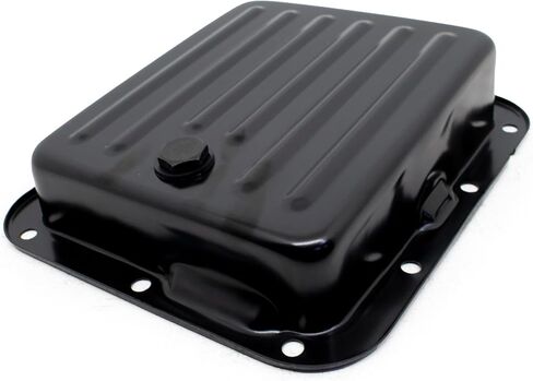 Steel Stock Capacity Transmission Pan – Fits Ford C4 (Case Fill Style) – Black Finish, Finned Design in Saudi Arabia