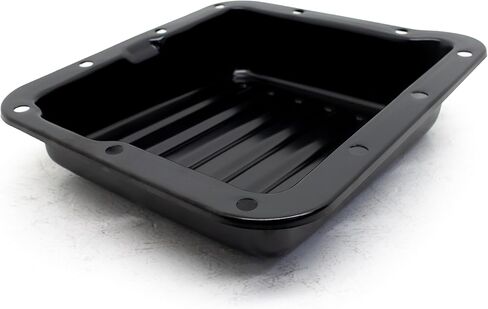 Steel Stock Capacity Transmission Pan – Fits Ford C4 (Case Fill Style) – Black Finish, Finned Design in Saudi Arabia