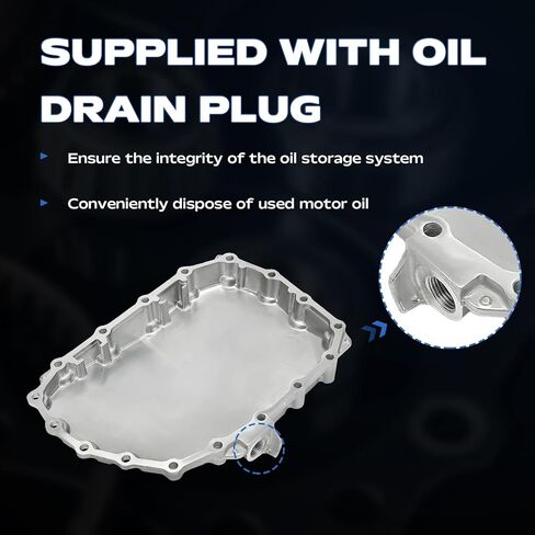 وعاء زيت ناقل الحركة من AUCERAMIC مع قابس تصريف متوافق مع Honda 2015-2019 Fit 1.5L L4 HR-V 2016-2018 1.8L L4 يستبدل 21151-5T0-000 in Kuwait