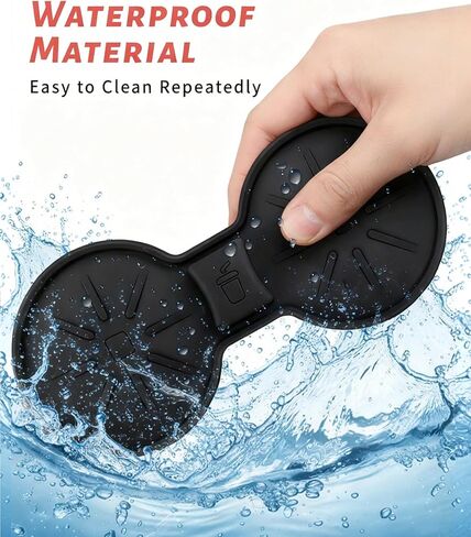 قواعد الأكواب لسيارة Tesla Model Y Juniper 2025 2026، الطراز 3 2024 2025، الطراز S/X 2022-2025، ملحقات داخلية لحامل الأكواب من السيليكون الفاخر للطراز Y/3/S/X، قابلة للغسل وغير قابلة للانزلاق، باللون الأسود in Kuwait