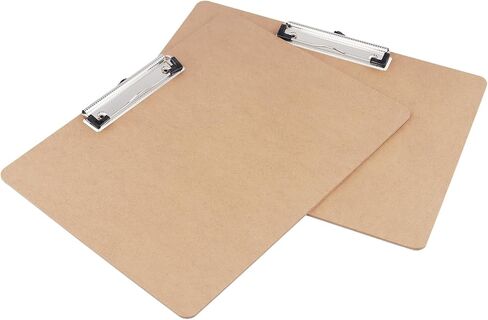 10 Pack Clipboards, 9 x 12.4 Inch Wooden Horizontal Clipboards with Low Profile Metal Clip, Large Wood Landscape Clipboard for Drawing Sketch Art, Brown in Saudi Arabia