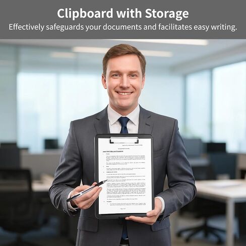 8 Pcs Clipboards with Storage - 9.4 x 13.4 Plastic Nursing Clip Boards, Sturdy File Storage Compartments with Pen Holder, Waterproof Clipboard Folder for Nurses, Teachers, Offices in Saudi Arabia