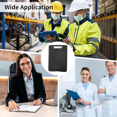 8 Pcs Clipboards with Storage - 9.4 x 13.4 Plastic Nursing Clip Boards, Sturdy File Storage Compartments with Pen Holder, Waterproof Clipboard Folder for Nurses, Teachers, Offices in Saudi Arabia
