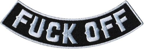 Hot Leathers Fuck Off 4" X 1" Bottom Rocker Patch PPM5194-4 Width x 1 Height Inches in Saudi Arabia