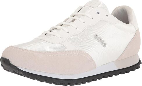BOSS Mens Running Style Mix Material Sneakers with Raised Logo in Saudi Arabia