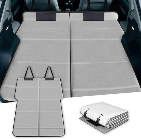 Car Bed for Toyota RAV4, Foldable Non-Inflatable Memory Foam Camping Mattress, Thickened Portable SUV Trunk Sleeping Pad, Air Mattress Upgrade for Camping & Travel Essentials, With Storage Bag, Gray in Saudi Arabia