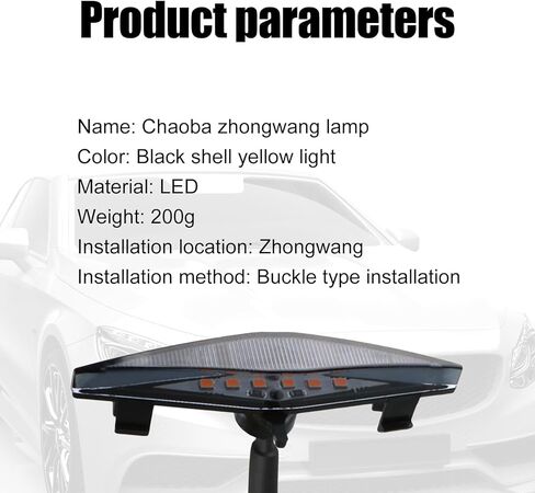 cueclue Pack-4 مصابيح LED للشبكة الأمامية للسيارة، 3.7 بوصة × 0.59 بوصة ضوء المصد الأمامي مع حزام، مصابيح زخرفية شبكية مقاومة للماء ABS لشبكة Toyota 4Runner TRD Pro 2014-2022 (أصفر) in Kuwait