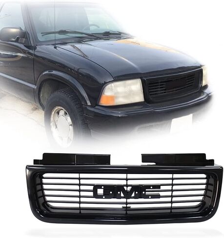 Perfit Liner New Front Black Grille Grill Compatible With 1998-2005 GMC Jimmy SUV Sonoma Pickup Truck Fits GM1200436 12472678 in Saudi Arabia