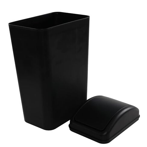 Slim Trash Can, 14L Black Swing Kitchen Garbage Bin in Kuwait