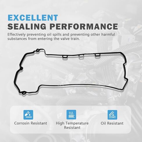 Engine Valve Cover Gasket Set Compatible with Chevy Malibu HHR Cobalt Replacement for Pontiac G5 G6 Pursuit Solstice L4 2.2L 2.4L 2006 2007 2008 2009 2010 2011 2012 Replace VS50769R 12598014 in Saudi Arabia