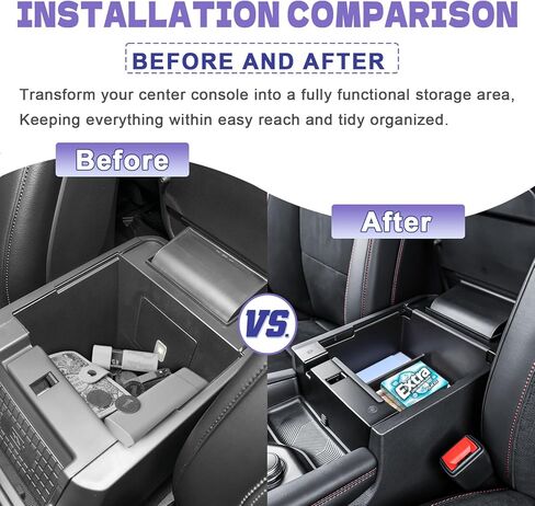 RUNROAD Center Console Organizer Tray Compatible with 2026 2025 2024 2023 2022 2021 2020 Ford Explorer Accessories, Armrest Storage Box For Explorer XLT Limited Platinum Middle Console Dividers, Black in Saudi Arabia