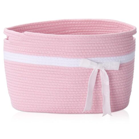 1 Pack Large Valentines Empty Basket for Gifts with Velvet Bow, Woven Gift Baskets with Handle for Valentines Wedding Anniversary Mother's Day Party Home Decor, 15 x 10 x 9 Inch (Red) in Kuwait