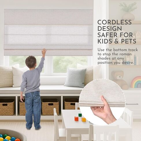 ظلال رومانية لتصفية الضوء من persilux للنوافذ الداخلية اللاسلكية، ستائر رومانية من قماش الكتان قابلة للسحب، ظلال نوافذ الخصوصية للباب، غرفة النوم، المكتب، سهلة التركيب، كريم ترشيح الضوء، حجم مخصص in Kuwait