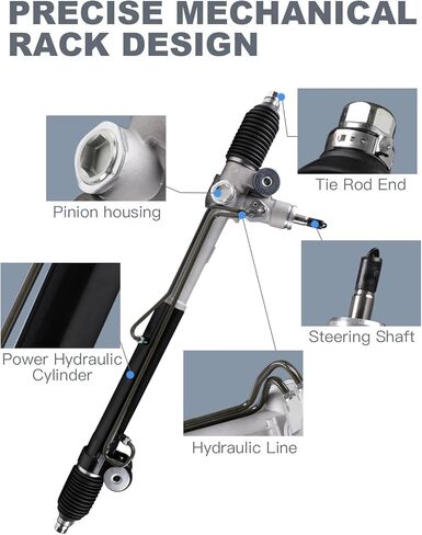 مجموعة الرف والترس متوافقة مع شيفروليه تريل بليزر EXT، وجي إم سي إنفوي XL XUV، وبويك رينييه، وأولدزموبيل برافادا، وإيسوزو اسيندر، ورف الطاقة الهيدروليكي ومجموعة التوجيه ترس استبدال OE 22-1014 in Kuwait