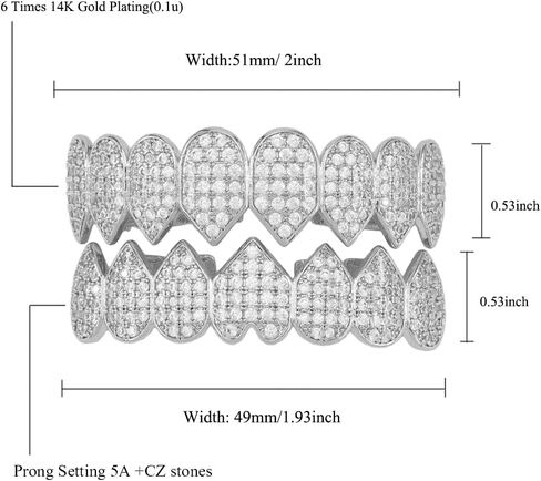 مغني الراب الرجال والنساء وهمية Grillz مصاص دماء الأسنان الفضة مشاوي لأسنانك الماس Grillz للنساء 14K مطلية بالذهب مثلج خارج الهيب هوب الأسنان الرجال زي تأثيري قضبان صب إضافية، اكسسوارات زي مصاص دماء in Saudi Arabia