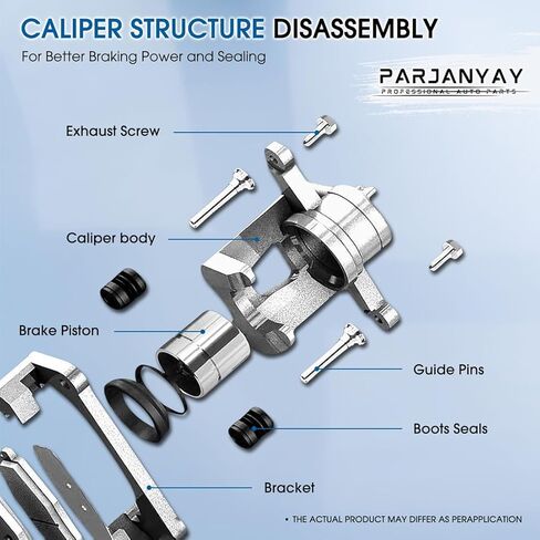 2x فرجار أمامي يسار ويمين - استبدال فرجار الفرامل القرصية لفورد F-250 5.0L 1980-1985، لفورد F-250 5.8L 1980-1985، لفورد F-250 6.6L 1980-1982، لفورد F-250 6.9L 1983-1985 in Kuwait