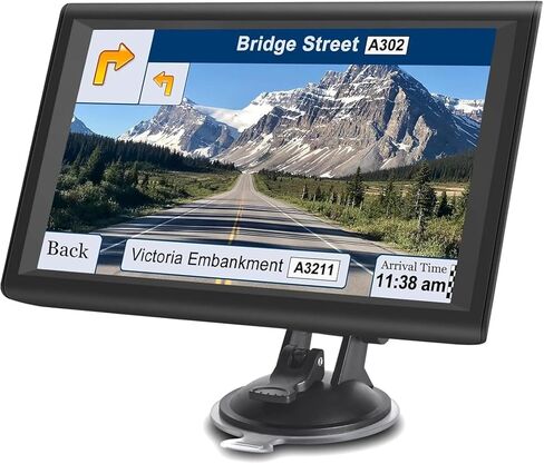 GPS Navigator for Car Truck RV, 7-Inch HD Touchscreen GPS for Car with 2026 Maps Free Lifetime Updates,Voice Turn Direction Guidance, Support Speed and Red Light Warning, Custom Truck Routing in Saudi Arabia