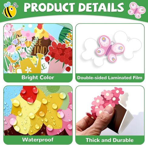 Spring Bookshelf Bulletin Board Words of Wisdom Classroom Bulletin Board Decor Inspirational Quote Flower Bee Cutouts Plant Bulletins Boards for Spring Class Chalkboard Wall Decor Teacher Supplies in Saudi Arabia
