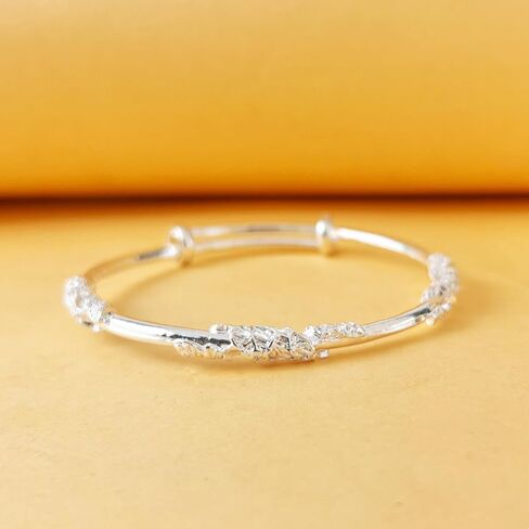 925 Sterling Silver Bracelets for Women, Adjustable Dainty Bangle, Simple Elegant Jewelry Gift for Birthday, Anniversary,Valentine's Day & Mother's Day in Saudi Arabia