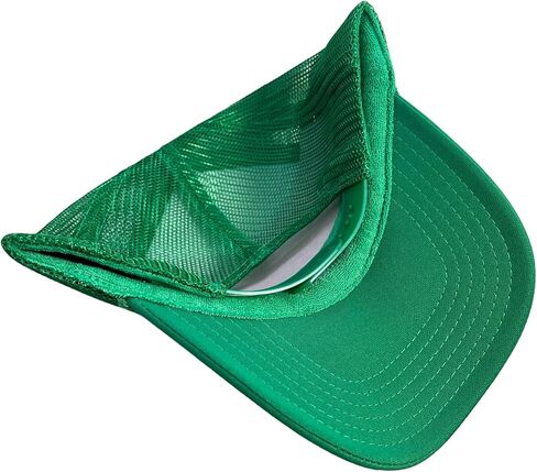 Detroit Old English D Motor City Kelly Green Trucker Hat Mesh Back Adult Size High Crown in Saudi Arabia