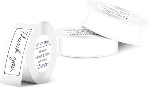D30 Label Tape 3 Rolls White Thermal Sticker Paper Compatible with Phomemo D30 Printer 12mm x 40mm Label Maker Tape Refills Self-Adhesive Thermal Labels 160 Pcs/Roll in Saudi Arabia