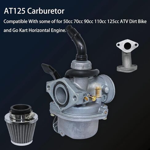 فلتر هواء كاربوريتر AT125 متوافق مع كولمان Powersports ATV AT125-B AT125-EX AT125-UT 125cc رباعي الكربوهيدرات in Kuwait