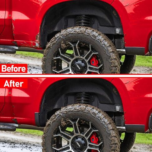 Mud Flap Delete Fit for Chevy Silverado 1500 2019-2025 Accessories,Mud Splash Guards Mudflaps Delete Compatible with Chevrolet Silverado Tire Protector Exterior Fender Front Rear Set in Saudi Arabia