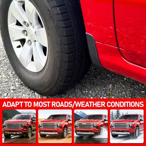 Mud Flap Delete Fit for Chevy Silverado 1500 2019-2025 Accessories,Mud Splash Guards Mudflaps Delete Compatible with Chevrolet Silverado Tire Protector Exterior Fender Front Rear Set in Saudi Arabia