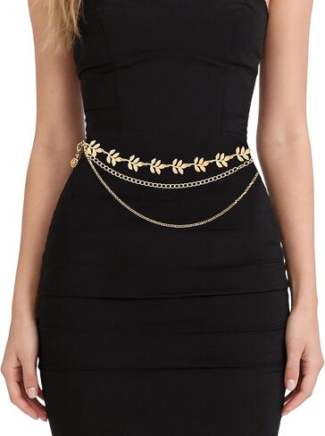 حزام خصر ذهبي للنساء - حزام مجوف بوهو مكتنز وأحزمة سلسلة كونشو غربية بوهيمية كلاسيكية للحفلات التنكرية in Kuwait