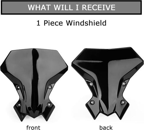 PSLER Windshield for Z900 2021-2023 - Windshield Windscreen Baffle Air Wind Deflector Front Flyscreen for Z900 Z 900 2020-2023 Z650 2021-2023,Black in Saudi Arabia