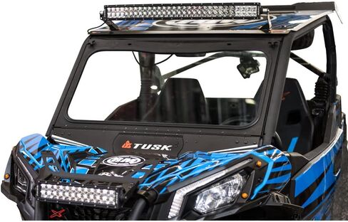 Tusk UTV زجاج أمامي قابل للطي مع ممسحة زجاج أمامي متوافق مع Can-Am Maverick Trail 800/1000 2018-2026/Maverick Sport/Sport Max 2019-2026 in Saudi Arabia