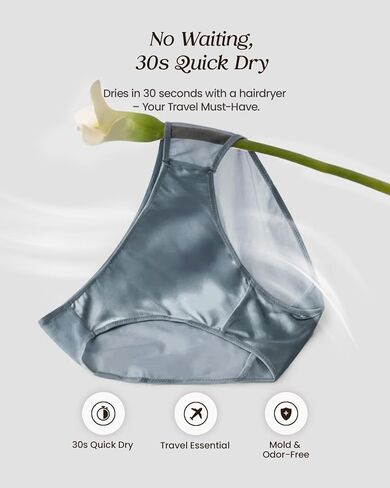 100% Mulberry Silk Underwear, Women's Silk Satin Hipster Panties, Ultra Breathable Bikini Panties for Women in Saudi Arabia