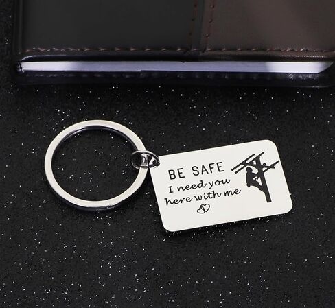 هدية سلسلة مفاتيح Be Safe لرجل الخط I Need You Here With Me Line Worker Keyring هدية للزوج الصديق in Kuwait