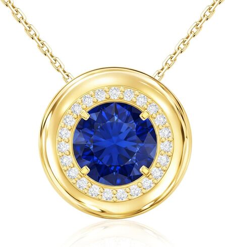 Birthstone / Tigers Eye / Opal / Moomstone Necklace for Women, Sterling Silver Tiger Eye Stone Necklace with 16K Gold Plated and 5A CZ, Dainty Statement Healing Natural Gemstone Jewelry Christmas Gift for Women on Birthday Anniversary Christmas for Wife G in Kuwait