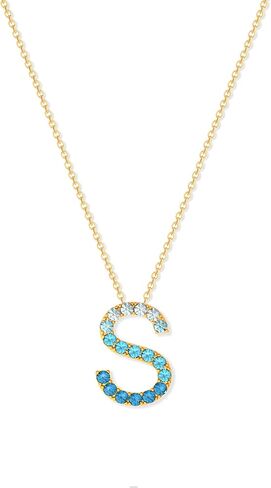 قلادات STORYJEWELLERY الأولية للنساء، قلادة أولية من الفضة الإسترلينية عيار 925، قلادة بحروف أنيقة مع سحر أولي، قلادة ذهبية للنساء، هدايا عيد الأم، هدية تخرج in Kuwait