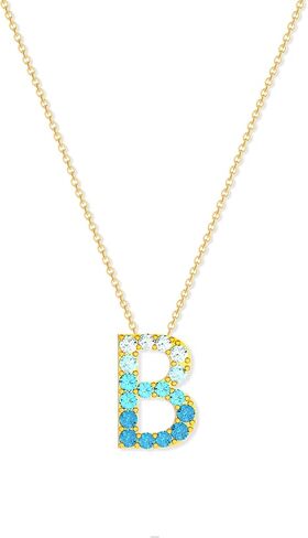 قلادات STORYJEWELLERY الأولية للنساء، قلادة أولية من الفضة الإسترلينية عيار 925، قلادة بحروف أنيقة مع سحر أولي، قلادة ذهبية للنساء، هدايا عيد الأم، هدية تخرج in Kuwait